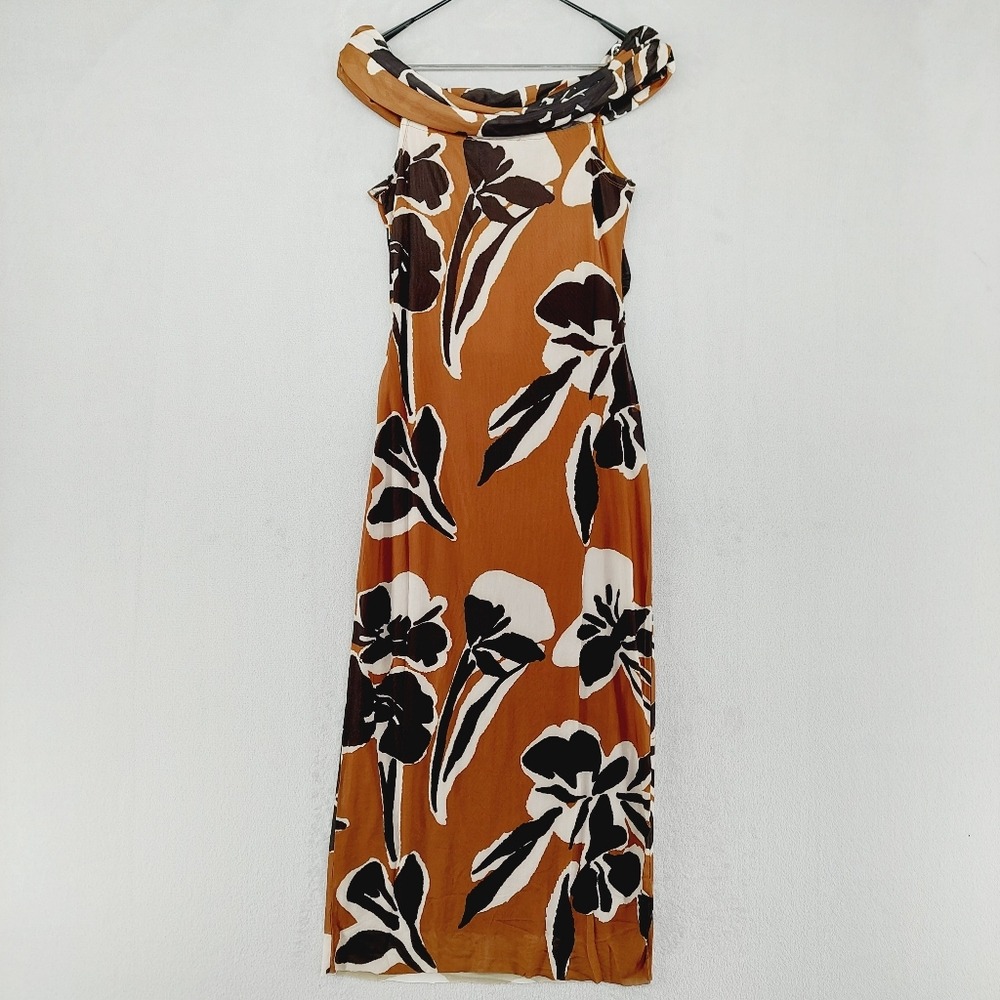 New CLEOBELLA Cordelia in Smoked Clover Off Shoulder Lined Ankle Dress P2953 - Picture 5 of 10